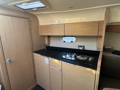 Galley of Lui, a Bavaria S30 motorboat at Grad Biograd na Moru, Croatia