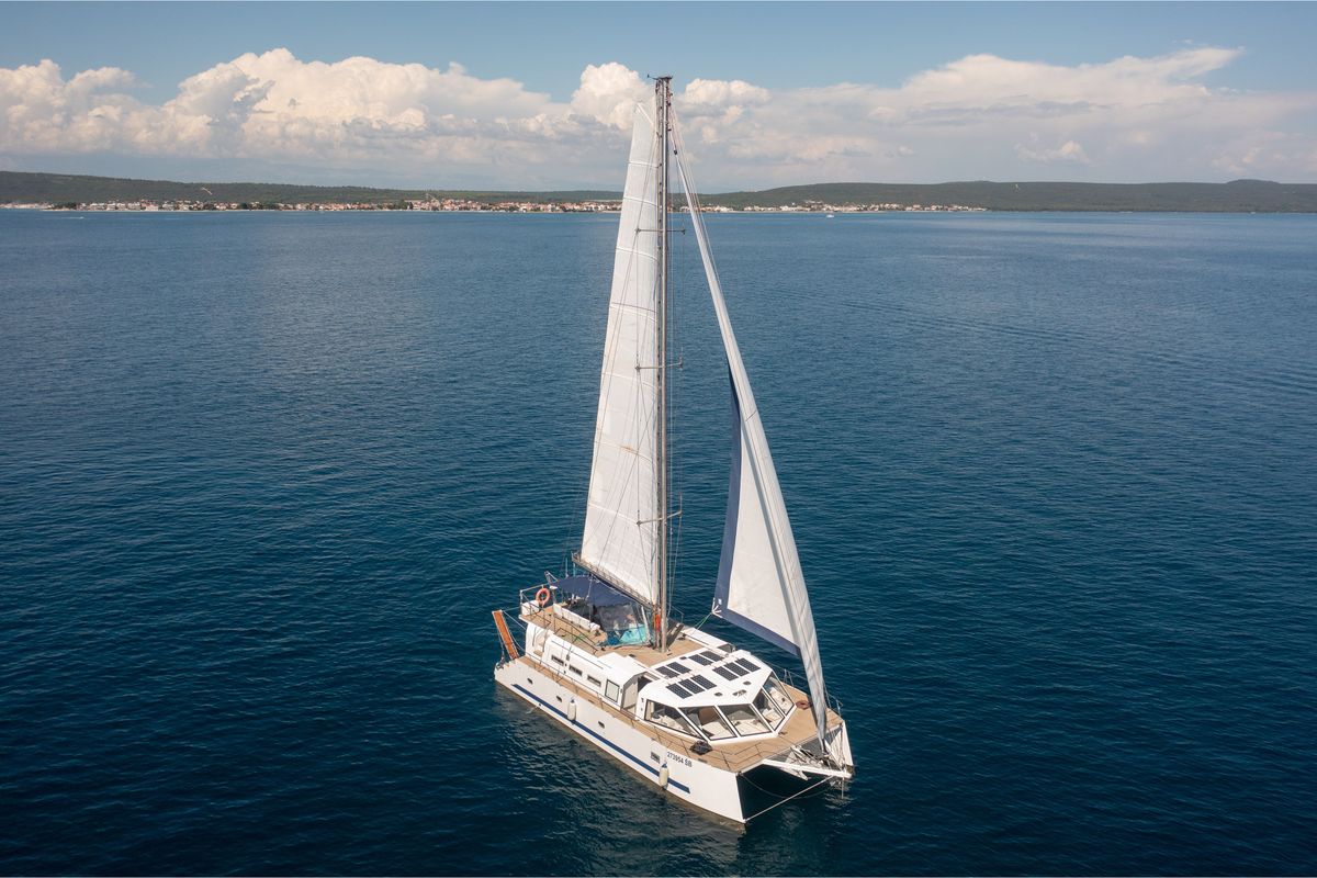 Salon of UPWIND 50, a Gulet Catamaran catamaran at Grad Trogir, Croatia