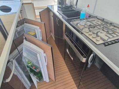 Cockpit of UPWIND 50, a Gulet Catamaran catamaran at Grad Trogir, Croatia