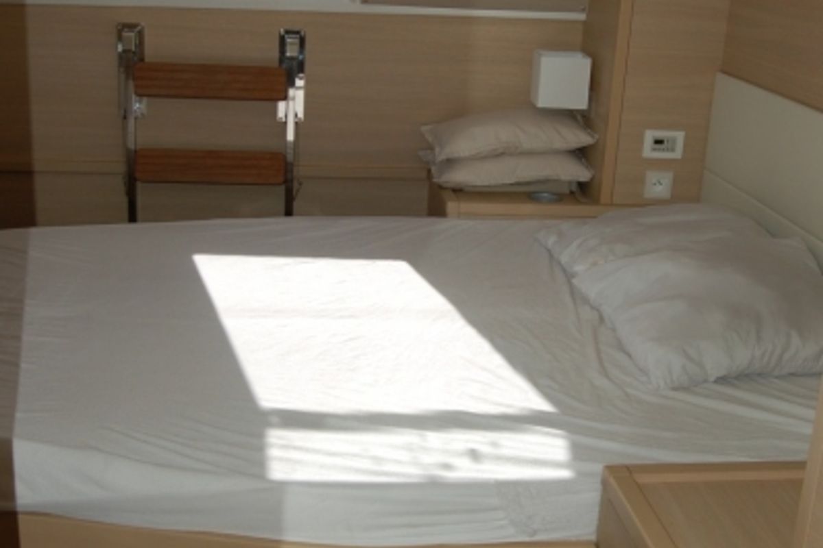 Cabin on Cabin M06, a Lagoon 620 catamaran at Eden Island Marina, Seychelles