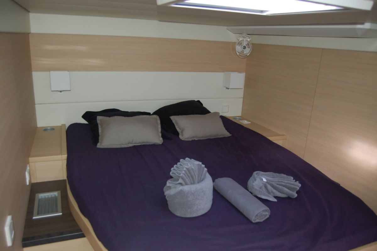 Cabin on Cabin M06, a Lagoon 620 catamaran at Eden Island Marina, Seychelles