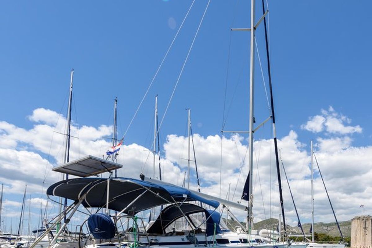 Sugar Bunny, a Bavaria 40 Cruiser sailboat at Grad Trogir, Croatia