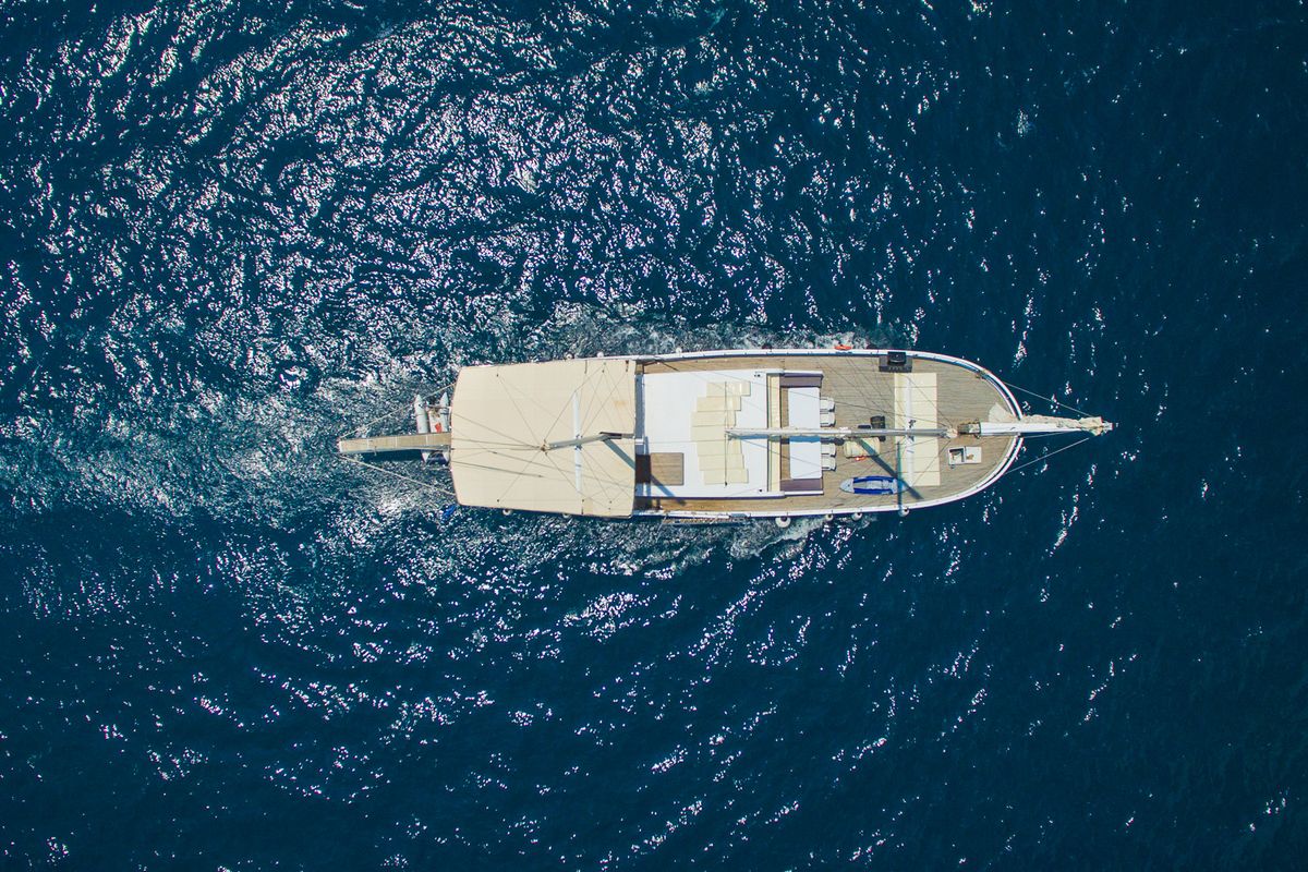 Exterior view of Aphrodite, a Gulet Gulet gulet at Corfu, Greece