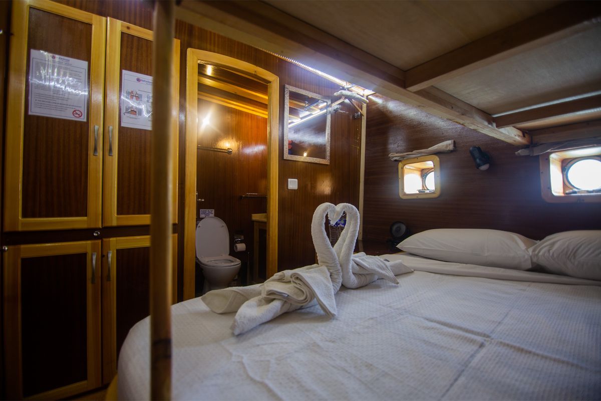Cabin on Aphrodite, a Gulet Gulet gulet at Corfu, Greece