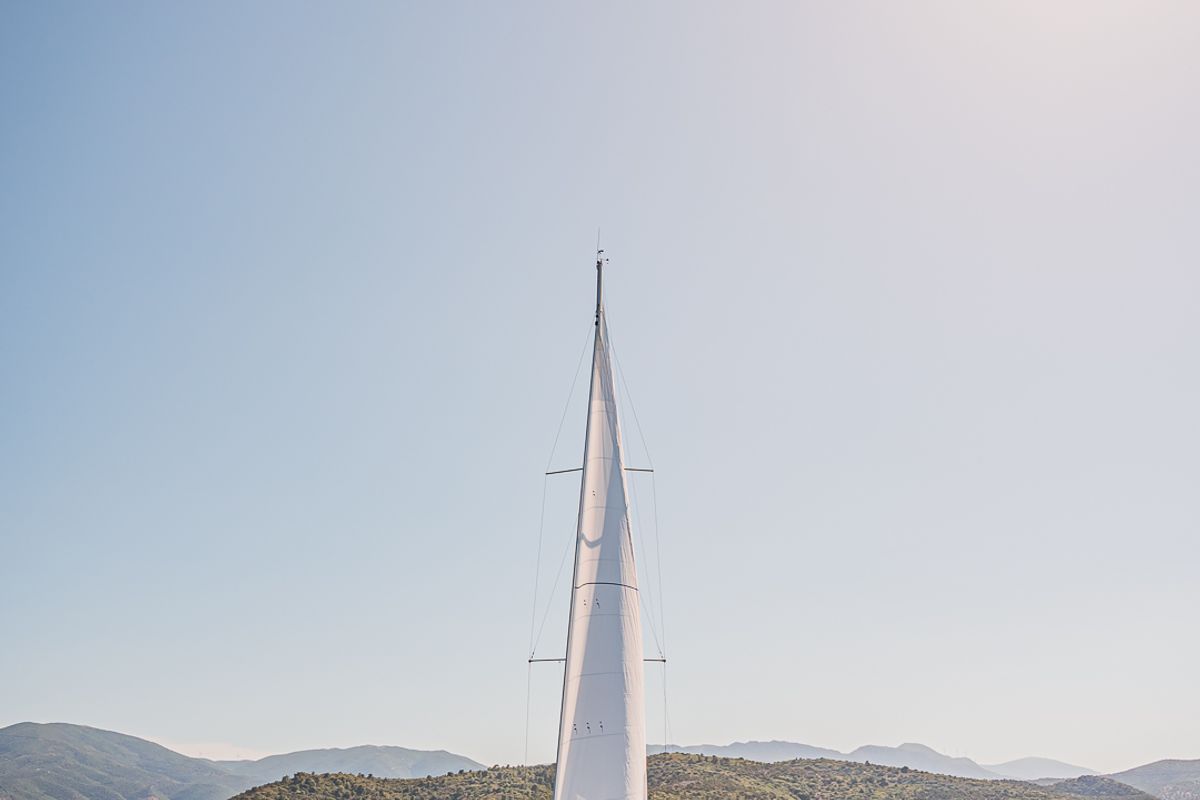 Exterior view of Irene, a Jeanneau Sun Odyssey 410 sailboat at Athens, Greece
