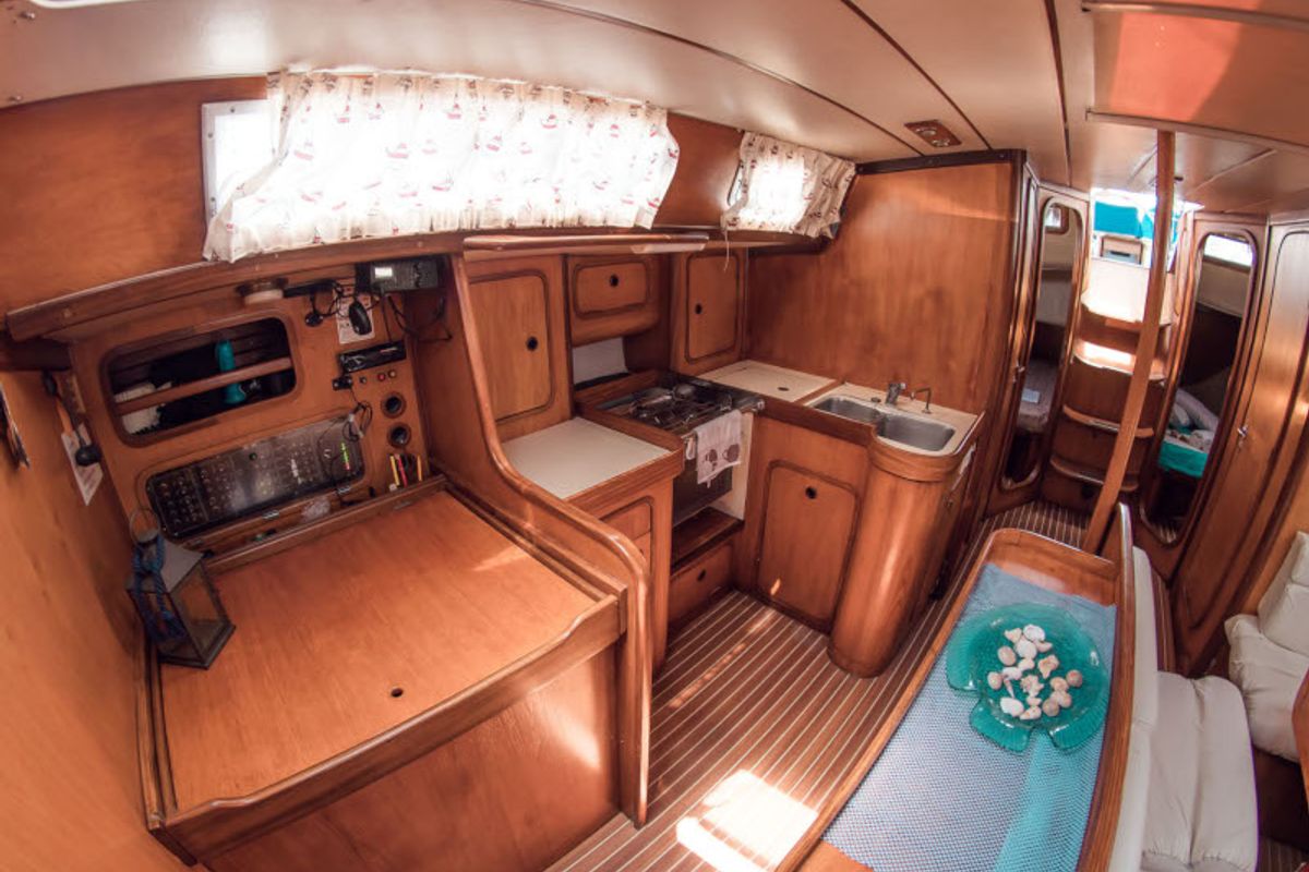 Galley of Adonis, a Beneteau 50 sailboat at Volos Municipality, Greece