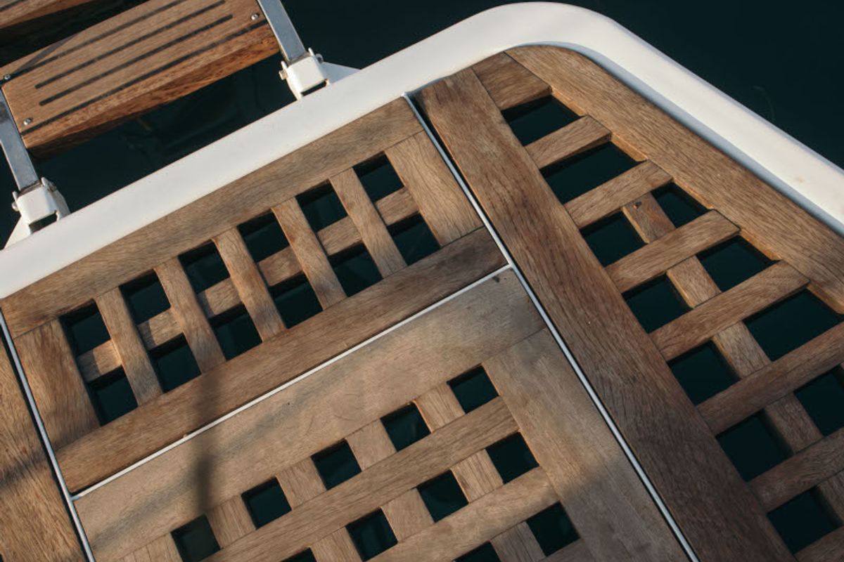 Deck of Adonis, a Beneteau 50 sailboat at Volos Municipality, Greece