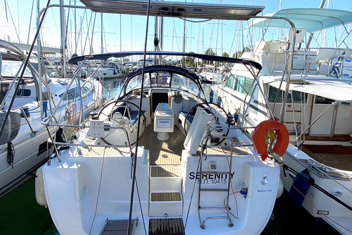 Serenity, a Beneteau Oceanis 43 sailboat at Athens, Greece