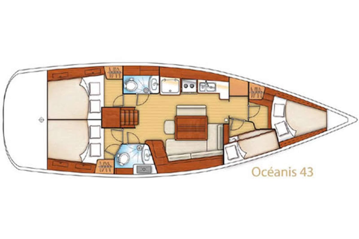 Serenity, a Beneteau Oceanis 43 sailboat at Athens, Greece