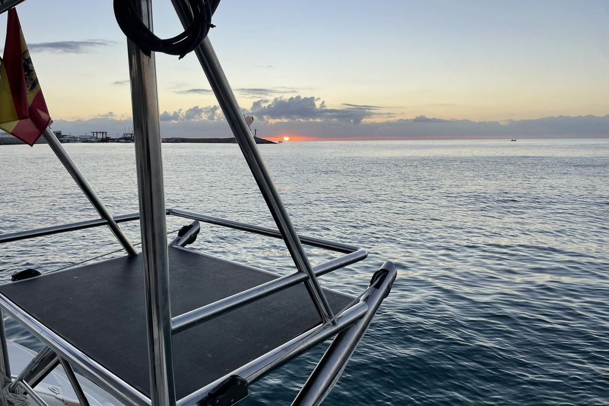 Deck of Mate, a Lagoon 380 S2 catamaran at Ibiza, Spain