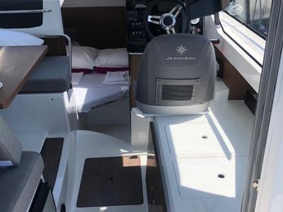 Cockpit of Posejdon, a Jeanneau Merry Fisher 795 motorboat at Mali Lošinj, Croatia