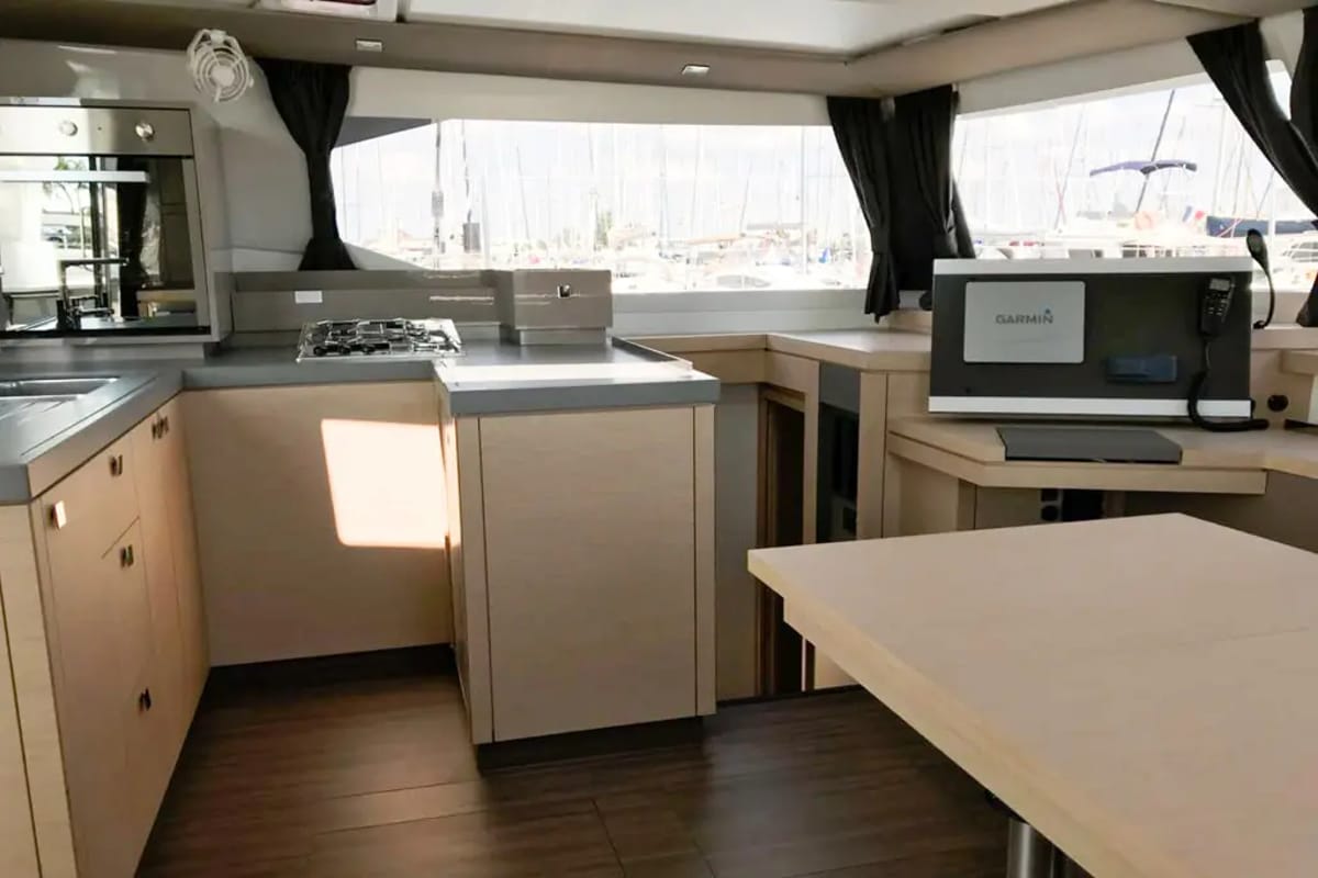 Wave, a Fountaine Pajot Astrea 42 catamaran at Tivat, Montenegro