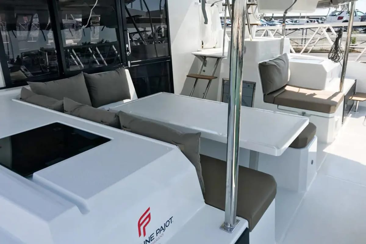 Wave, a Fountaine Pajot Astrea 42 catamaran at Tivat, Montenegro