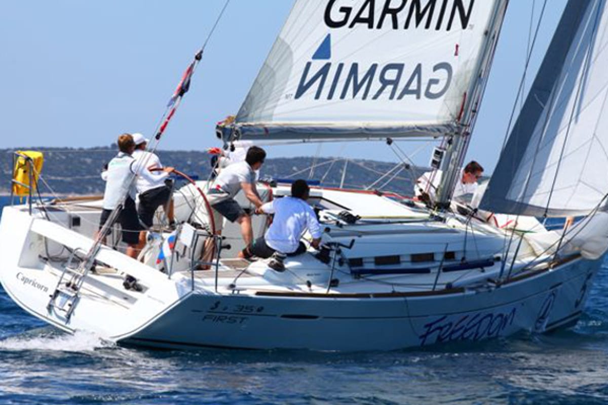 Exterior view of Virgo, a Beneteau First 35 sailboat at Jezera, Croatia