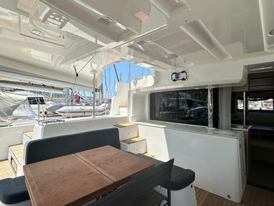 Deck of Cass, a Lagoon 46 catamaran at Municipal Unit of Lefkada, Greece