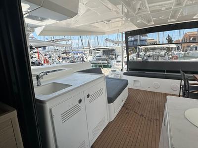 Head on Cass, a Lagoon 46 catamaran at Municipal Unit of Lefkada, Greece