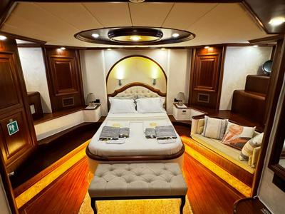 Cabin on Kaptan Mehmet Bugra, a Gulet Gulet gulet at Marmaris, Turkey