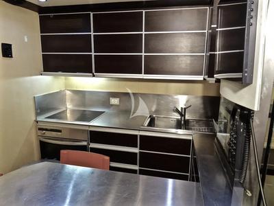 Galley of Super Toy, a Azimut 86 yacht at Gouvia, Greece