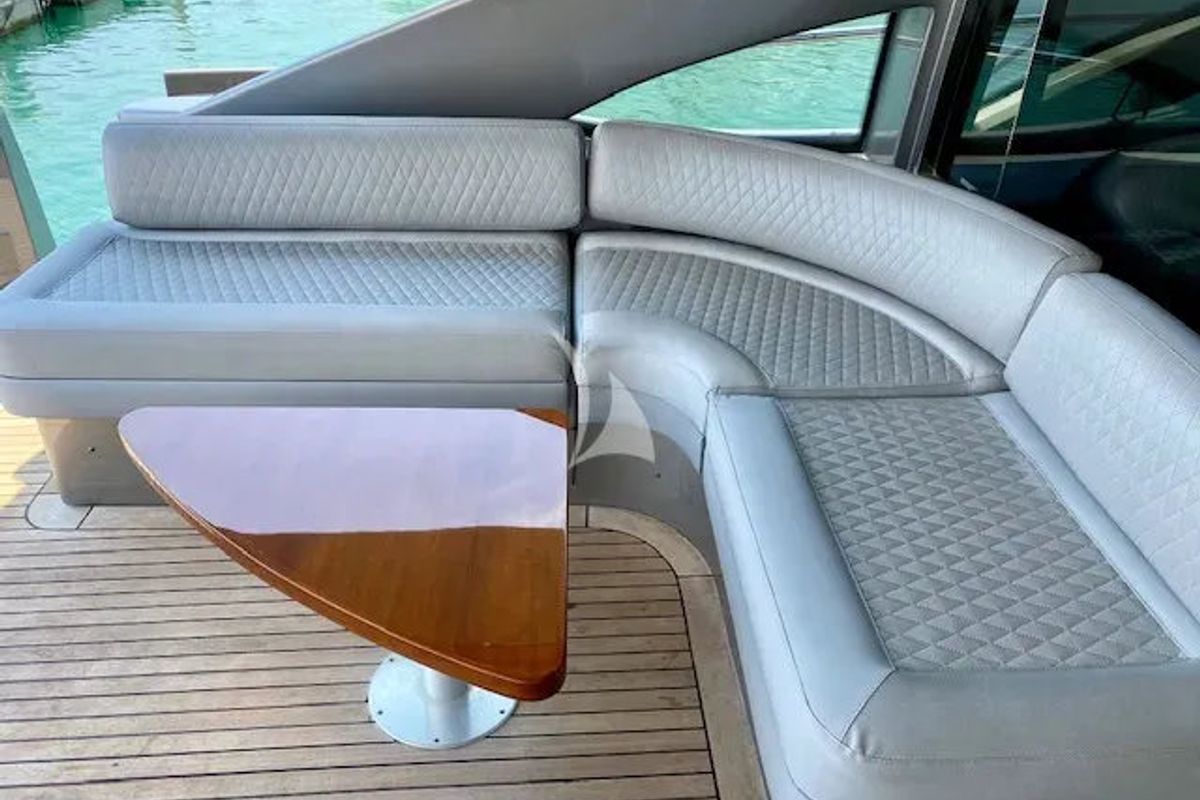 Deck of Super Toy, a Azimut 86 yacht at Gouvia, Greece