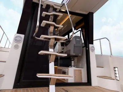 Deck of Futura 40 Grand Horizon, a Cobra Yachts Futura 40 Grand Horizon motorboat at Wilkasy, Poland