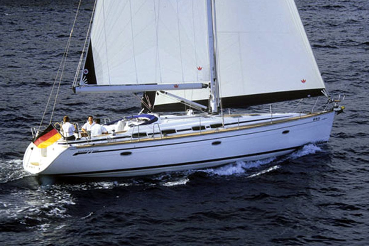 Exterior view of Sun Of Life, a Bavaria Cruiser 46 sailboat at Primošten, Croatia