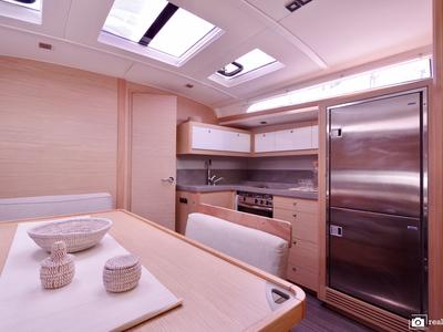 Salon of Lucia, a Dufour 470 sailboat at Puntone di Scarlino, Italy