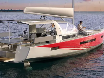 NEW HORIZONS III, a Jeanneau Sun Loft 47 sailboat at Kontokali, Greece