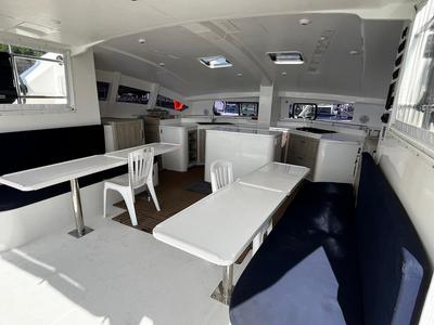 Salon of Kaya, a Island Spirit Yachts Island Spirit 410 catamaran at Mai Khao, Thailand