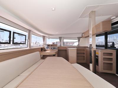 Salon of Luna, a Lagoon 42 catamaran at Općina Sukošan, Croatia