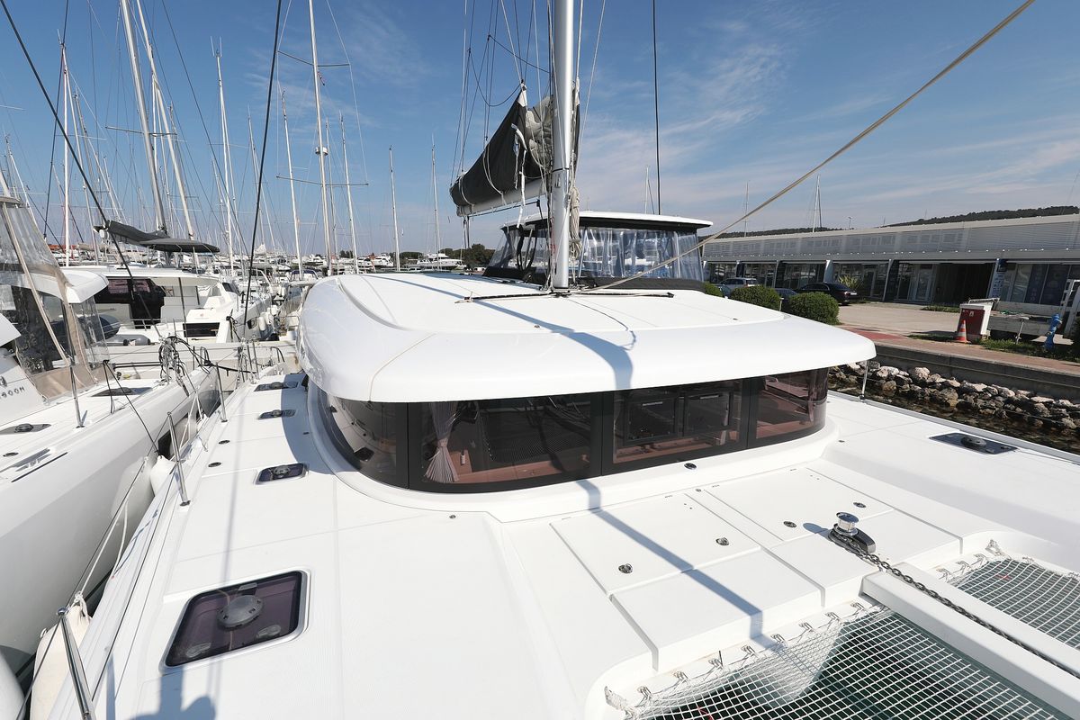 Exterior view of Luna, a Lagoon 42 catamaran at Općina Sukošan, Croatia