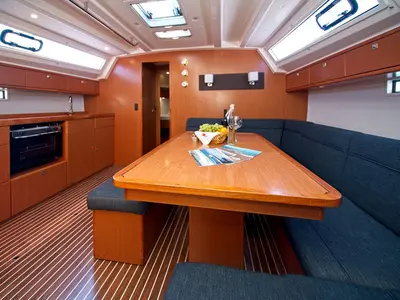 Galley of MH 55, a Bavaria Cruiser 46 sailboat at Murter, Croatia