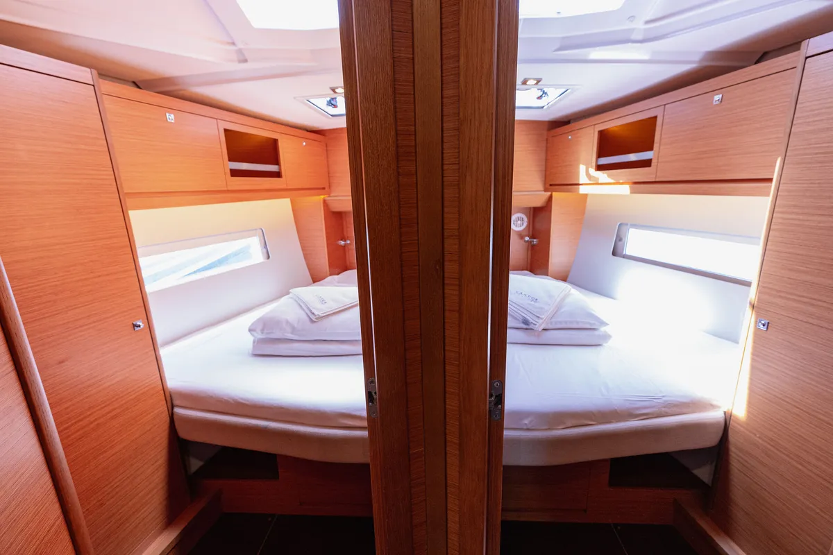 Cabin on BALU, a Dufour 470 sailboat at Grad Kaštela, Croatia