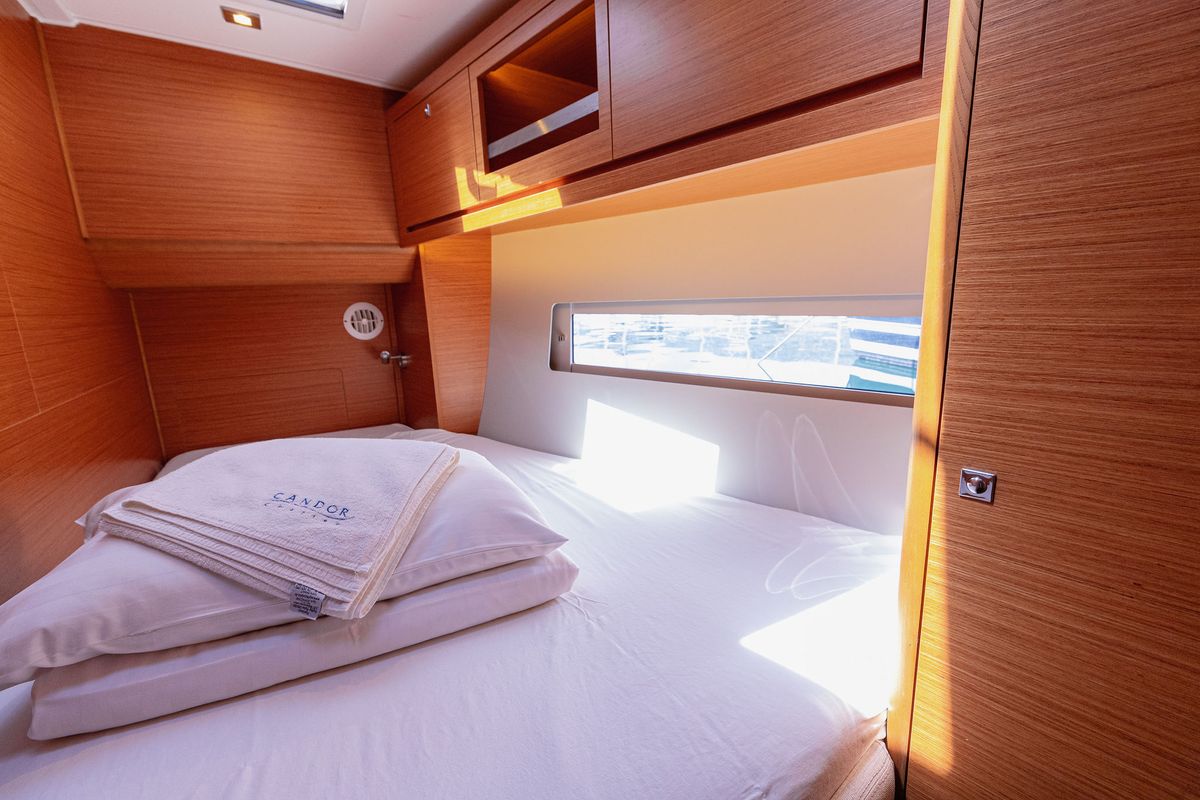Cabin on BALU, a Dufour 470 sailboat at Grad Kaštela, Croatia