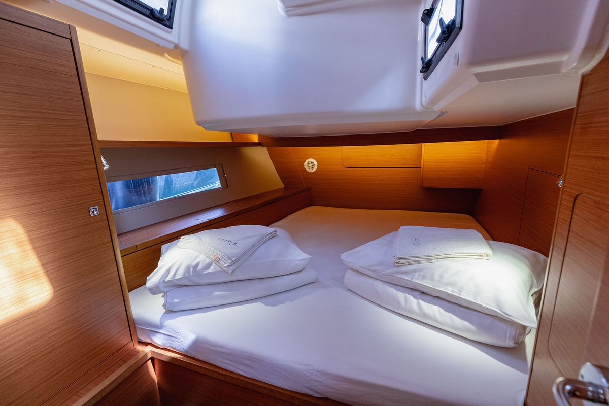 Cabin on BALU, a Dufour 470 sailboat at Grad Kaštela, Croatia