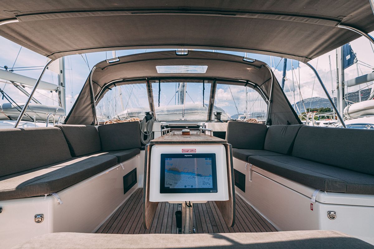 Cabin on BALU, a Dufour 470 sailboat at Grad Kaštela, Croatia