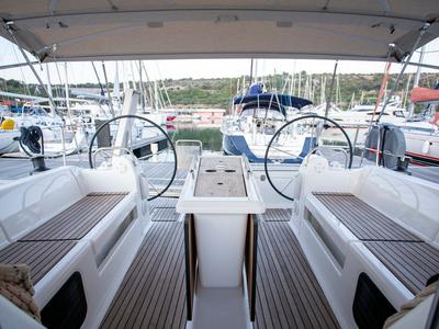 Deck of Sea Cloud 2, a Dufour 412 GL sailboat at Grad Pula, Croatia