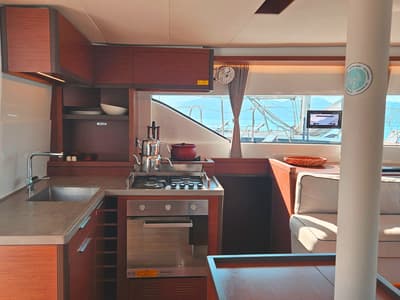 Alchera, a Lagoon 50 catamaran at Marmaris, Turkey