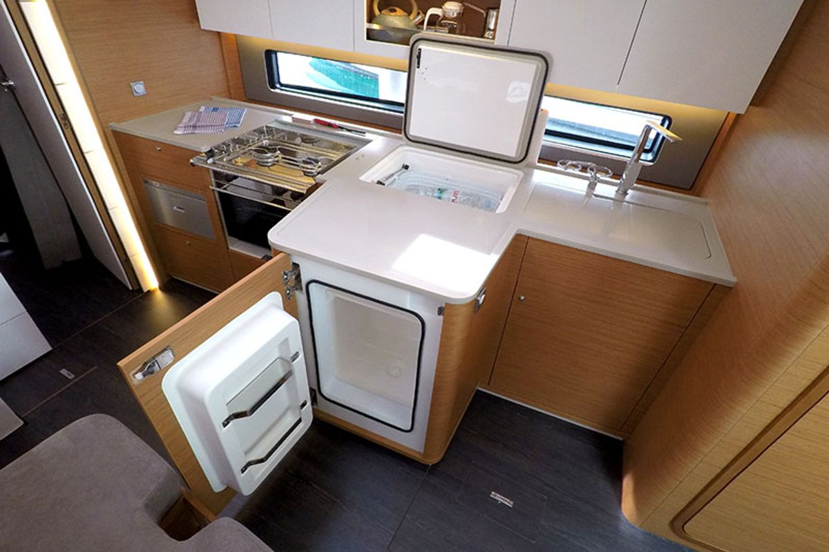 Galley of Moma, a Dufour 41 sailboat at Grad Šibenik, Croatia