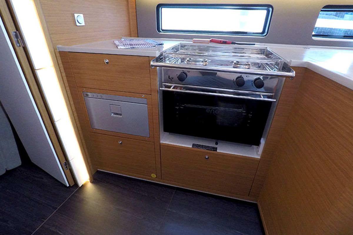 Galley of Moma, a Dufour 41 sailboat at Grad Šibenik, Croatia