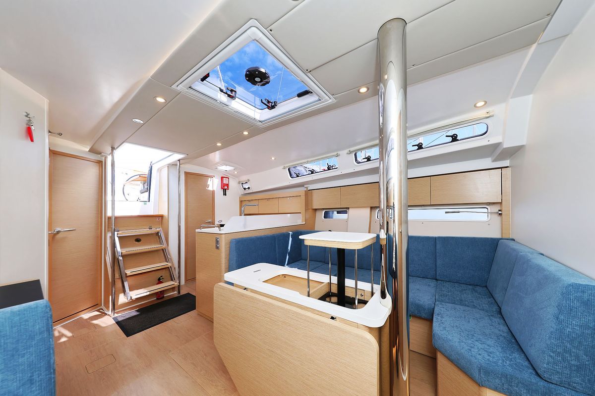 Salon of Sundance, a Hanse Yachts Hanse 410 sailboat at Grad Biograd na Moru, Croatia