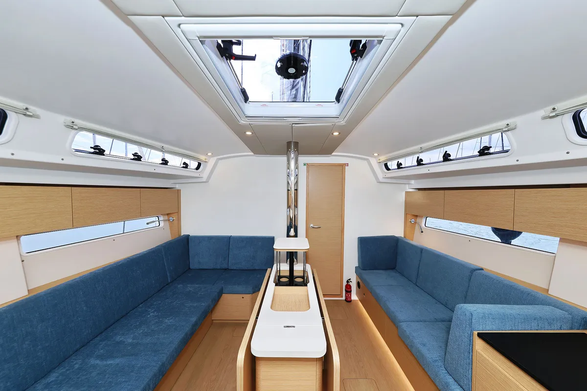 Salon of Sundance, a Hanse Yachts Hanse 410 sailboat at Grad Biograd na Moru, Croatia
