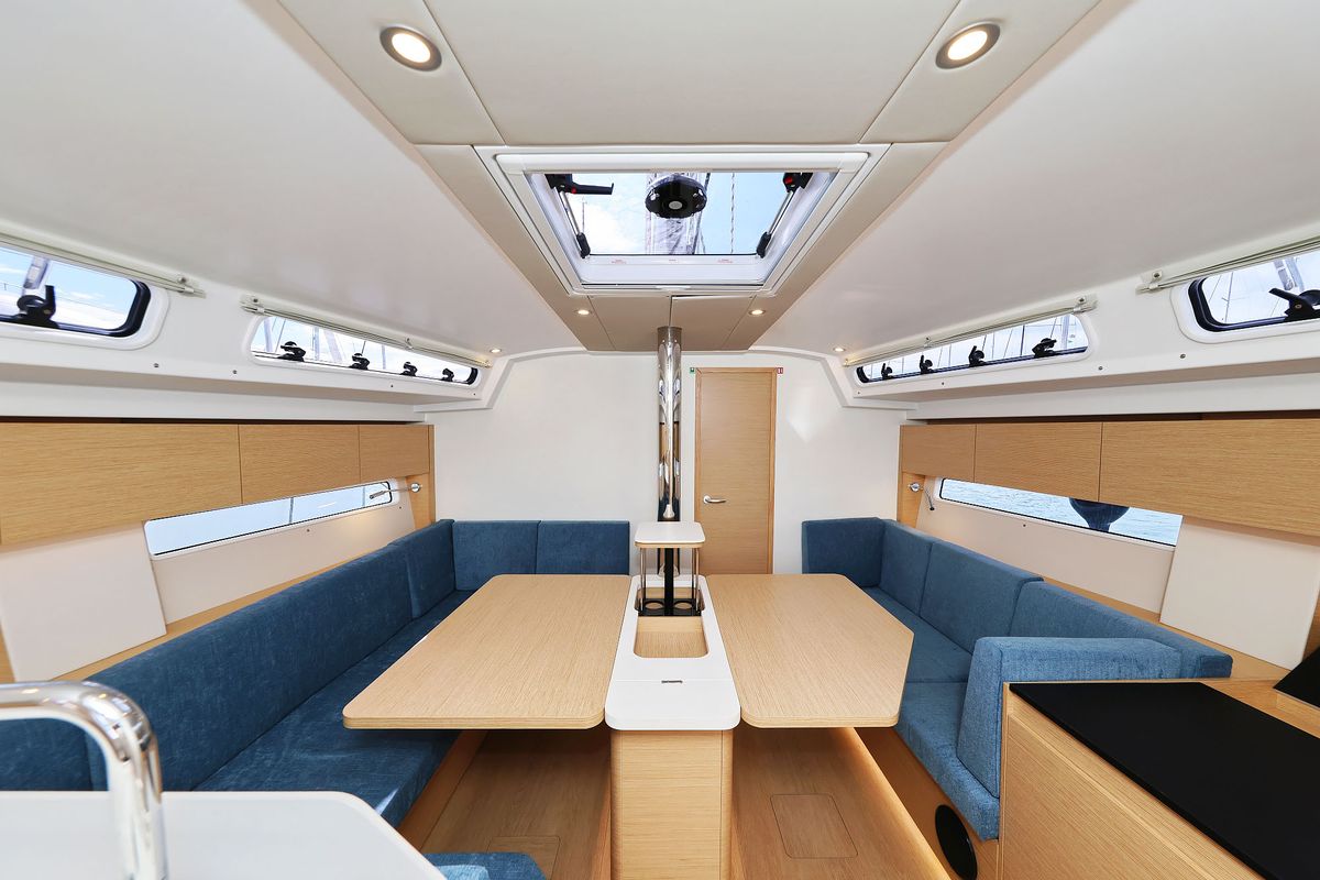 Salon of Sundance, a Hanse Yachts Hanse 410 sailboat at Grad Biograd na Moru, Croatia