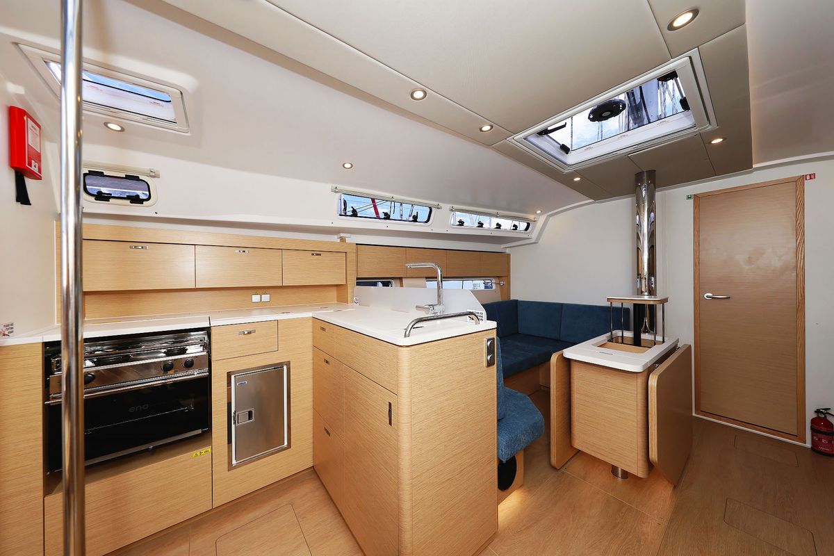 Galley of Sundance, a Hanse Yachts Hanse 410 sailboat at Grad Biograd na Moru, Croatia