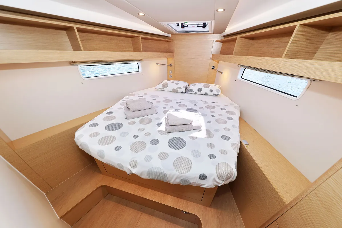 Cabin on Sundance, a Hanse Yachts Hanse 410 sailboat at Grad Biograd na Moru, Croatia