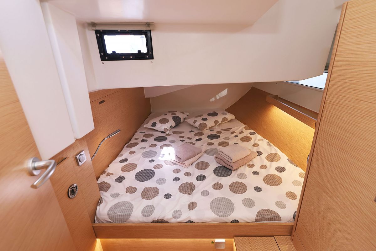 Cabin on Sundance, a Hanse Yachts Hanse 410 sailboat at Grad Biograd na Moru, Croatia