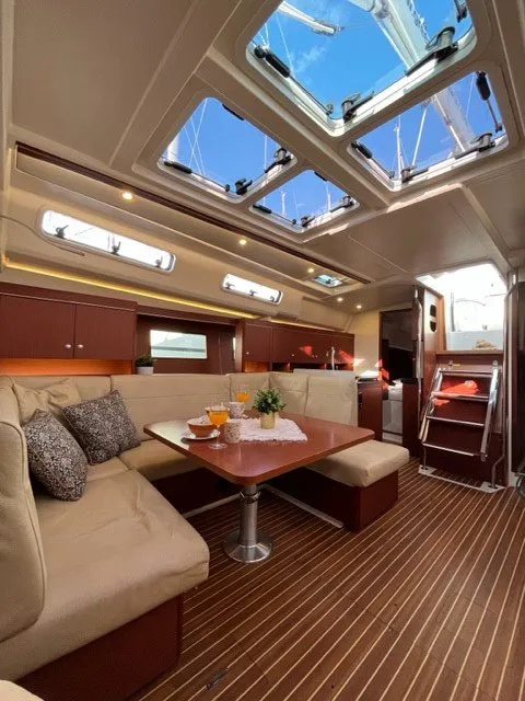 Salon of Maja, a Hanse Yachts Hanse 455 sailboat at Grad Biograd na Moru, Croatia