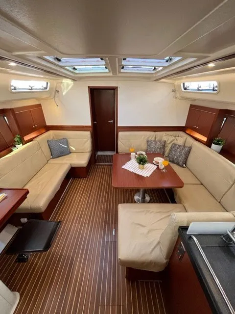 Salon of Maja, a Hanse Yachts Hanse 455 sailboat at Grad Biograd na Moru, Croatia