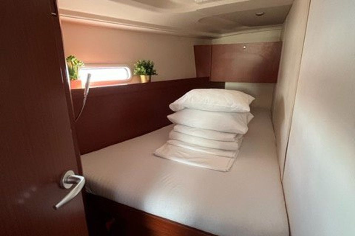 Cabin on Maja, a Hanse Yachts Hanse 455 sailboat at Grad Biograd na Moru, Croatia