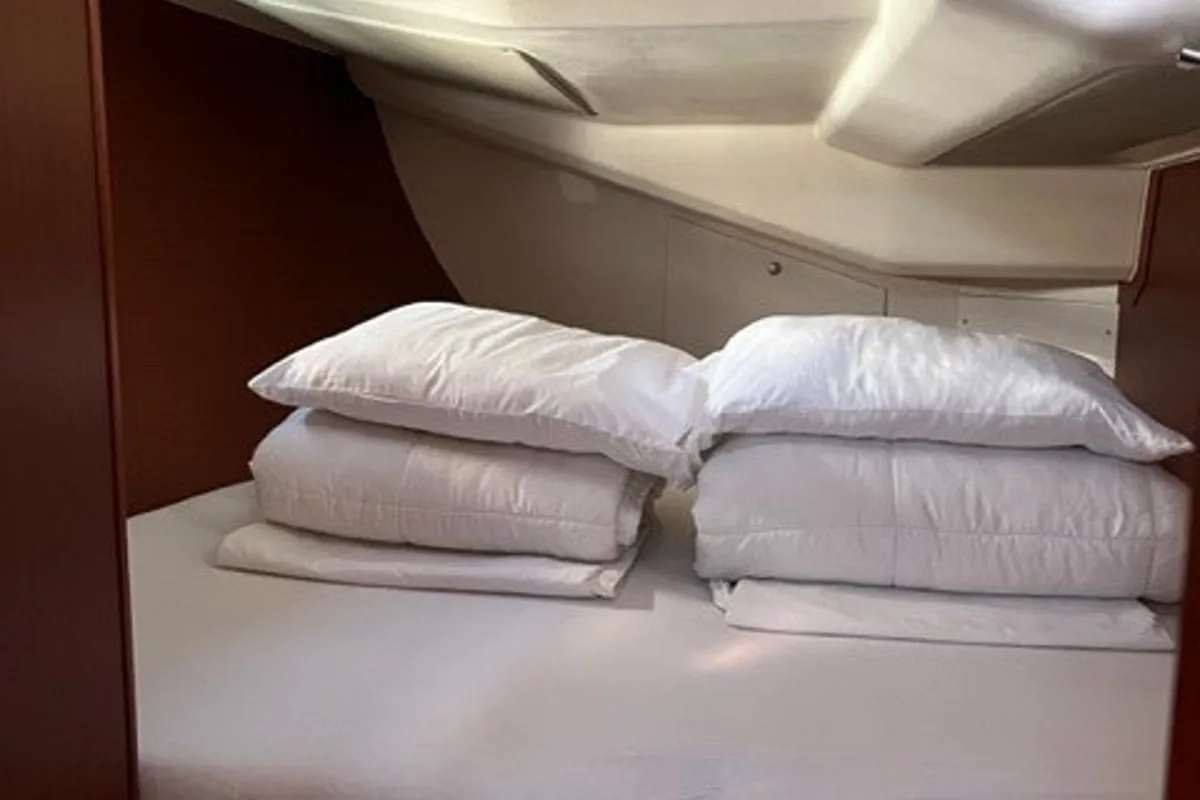 Cabin on Maja, a Hanse Yachts Hanse 455 sailboat at Grad Biograd na Moru, Croatia