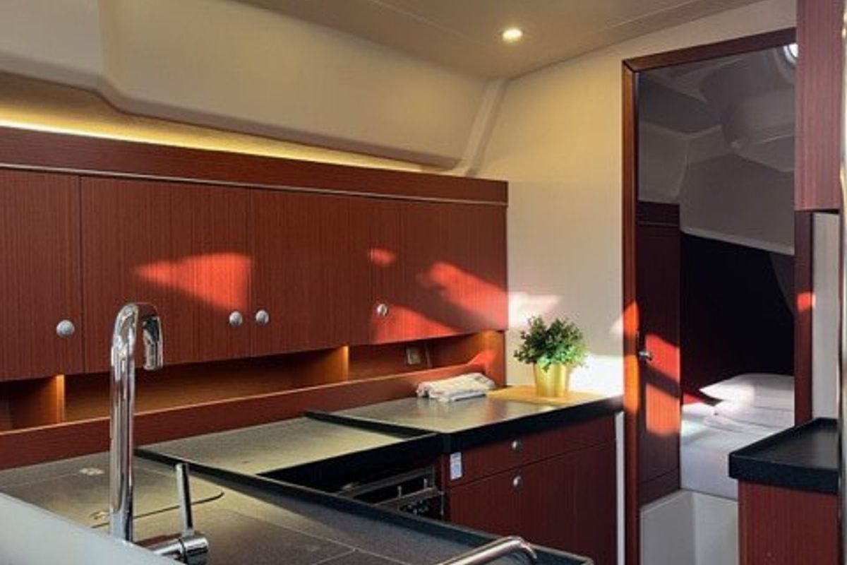 Galley of Maja, a Hanse Yachts Hanse 455 sailboat at Grad Biograd na Moru, Croatia